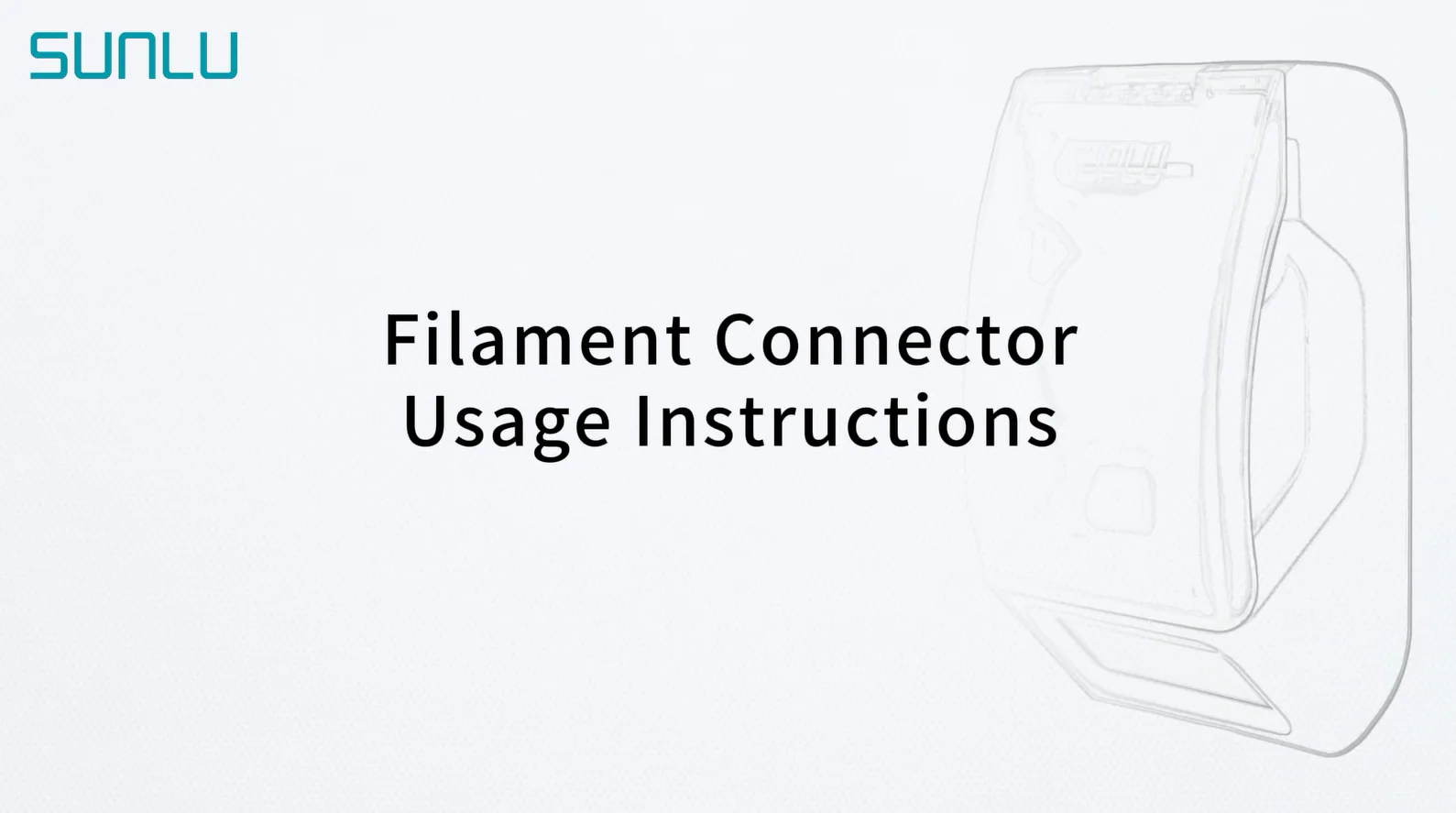 Usage Instructions of SUNLU Filament Connector FC01 | Limitless Fusion, Boundless Creation