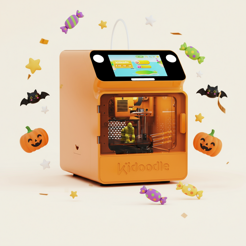 20%OFF Flash Deal | Kidoodle MiniBox A1: 3D Printer for Kids, Unleash Creativity with Kidoodle, 600mm/s High Speed, AutoLiv/Design Safe for Kids/5" Touch Screen, Wi-Fi/App Control, Easy to Install at Home/School