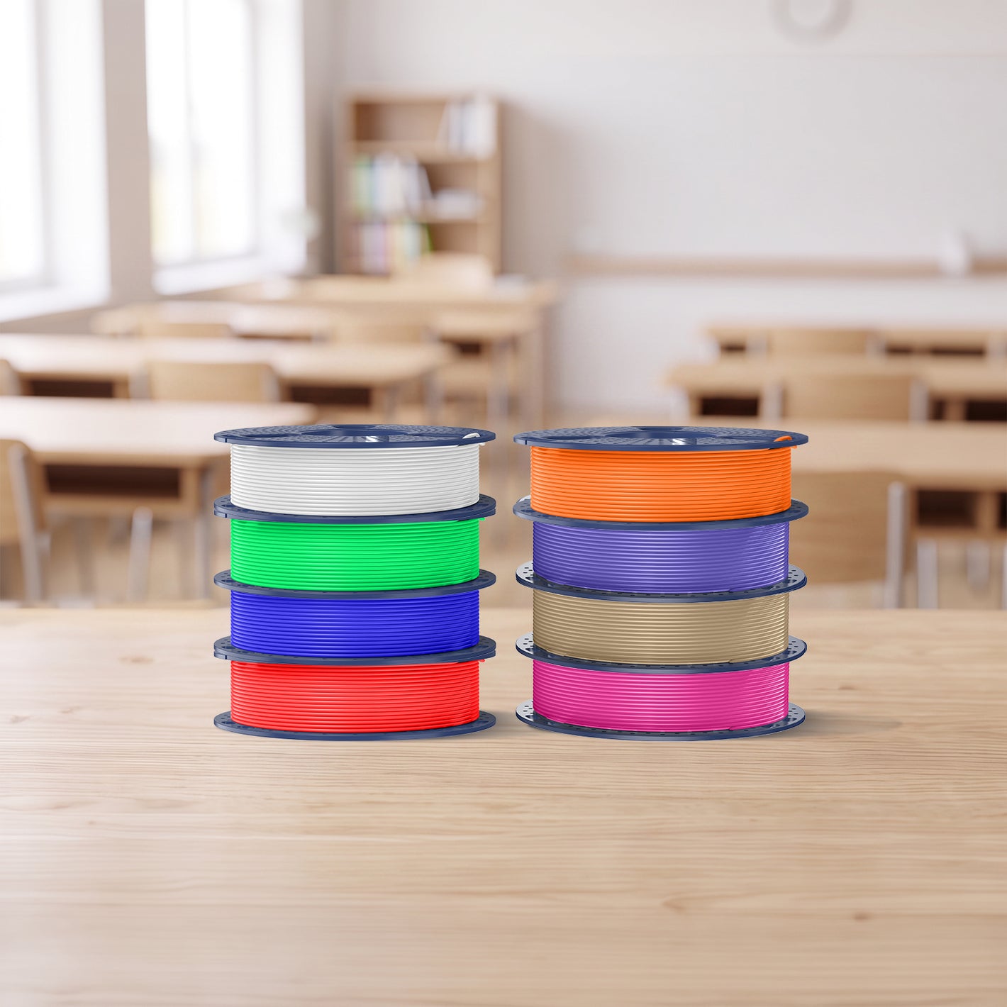 250g Spool PLA, PLA+, PLA+2.0, PLA Meta Multicolor Filament Bundle, 250g*8 Rolls