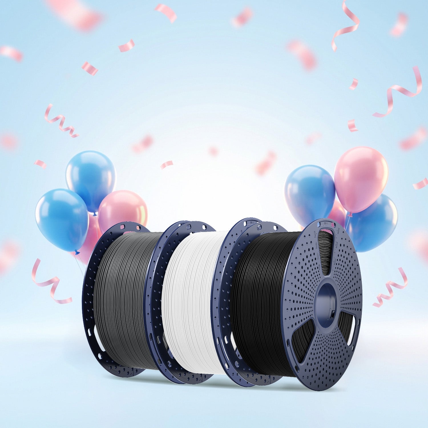 [Bigger Size, Longer Use, No Waste] 3KG Large Spool PLA Series 3D Printer Filament Collection