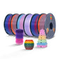 [MOQ: 3KG] PLA, SILK, PETG Rainbow Filament 3D Printer Filament 1KG