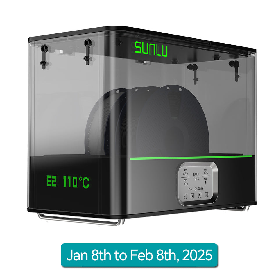 [Pre Order Now] SUNLU FilaDryer E2, Up to 110℃, Professional Drying and Annealing, Born for Engineering 3D Printing Filaments