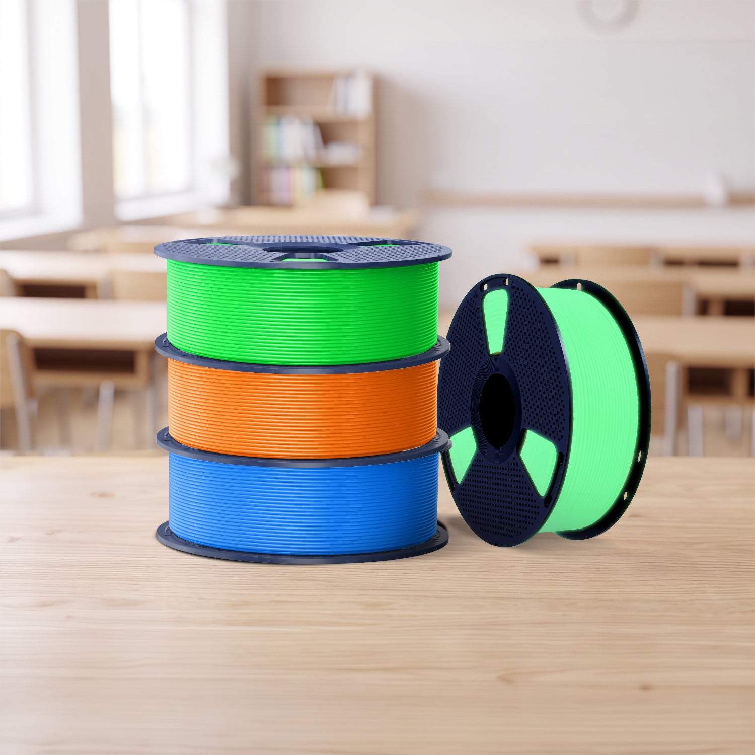 [MOQ: 3KG] Glow in The Dark (Luminous) PLA 3D Printer Filament 1KG