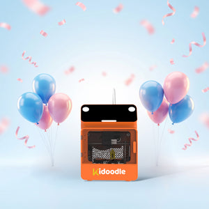 20%OFF Flash Deal | Kidoodle MiniBox A1: 3D Printer for Kids, Unleash Creativity with Kidoodle, 600mm/s High Speed, AutoLiv/Design Safe for Kids/5" Touch Screen, Wi-Fi/App Control, Easy to Install at Home/School