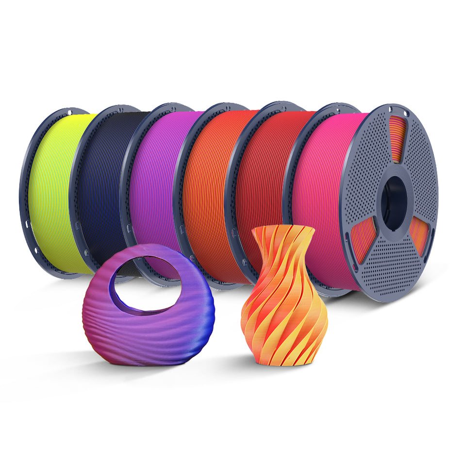 [Buy 4 Get $2off Each] SUNLU Matte PLA Dual-Color 3D Printer Esthenic Filament 1KG, Seamless Two-Tone Shifts & Soft Matte Finish