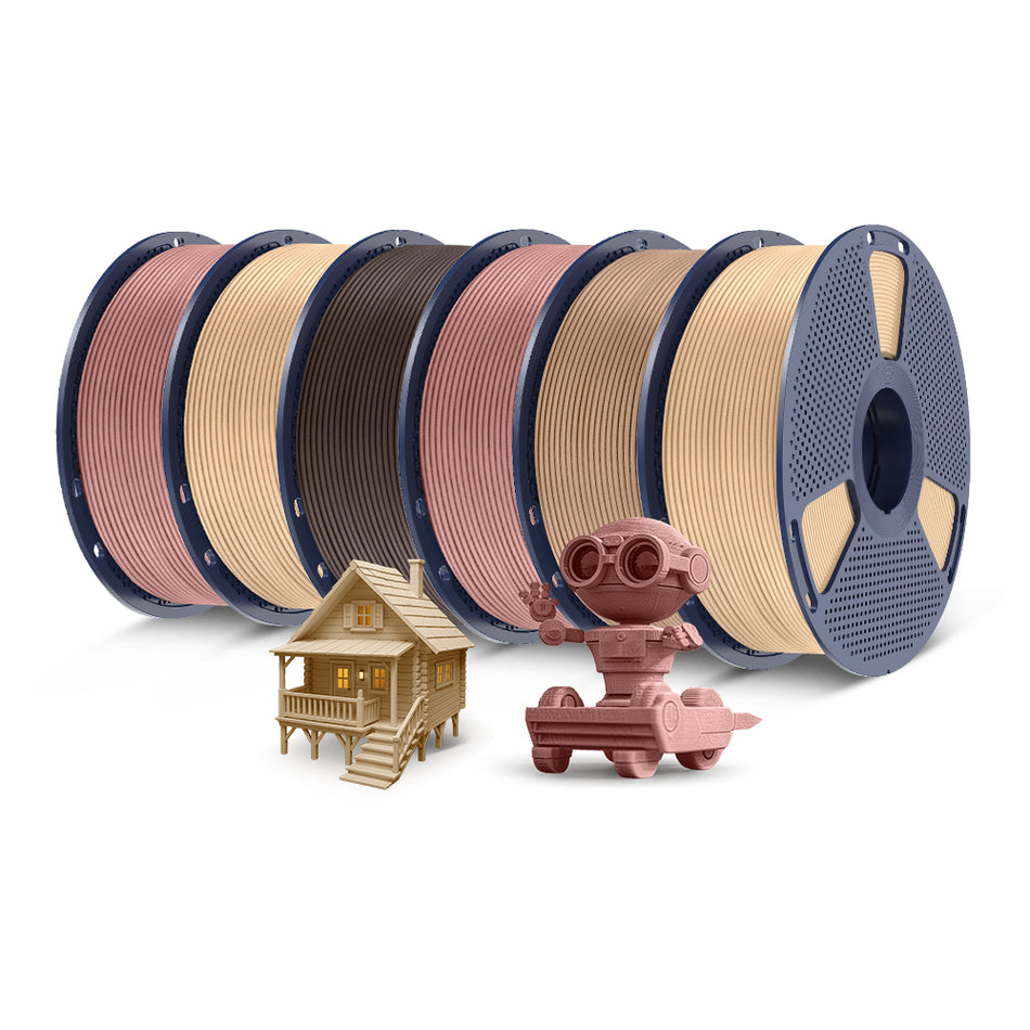 [Buy 3+, Save $2 each] Optimized Wood PLA 3D Printer Filament 1KG, Optimized and Upgraded Wood Texture