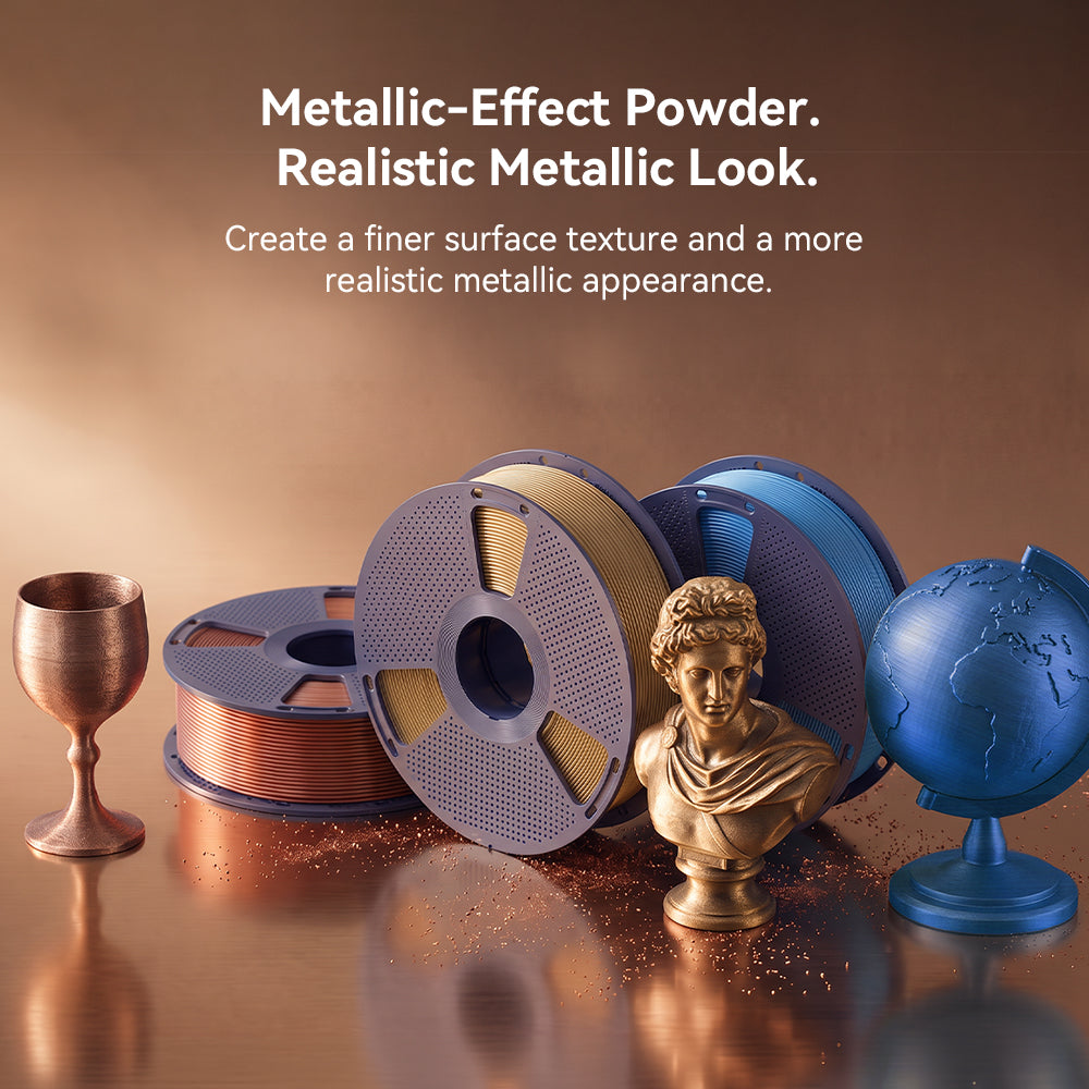 SUNLU PLA Metallic (PLA Metal ) 3D Filament 1KG, Metal-Like Texture Filament