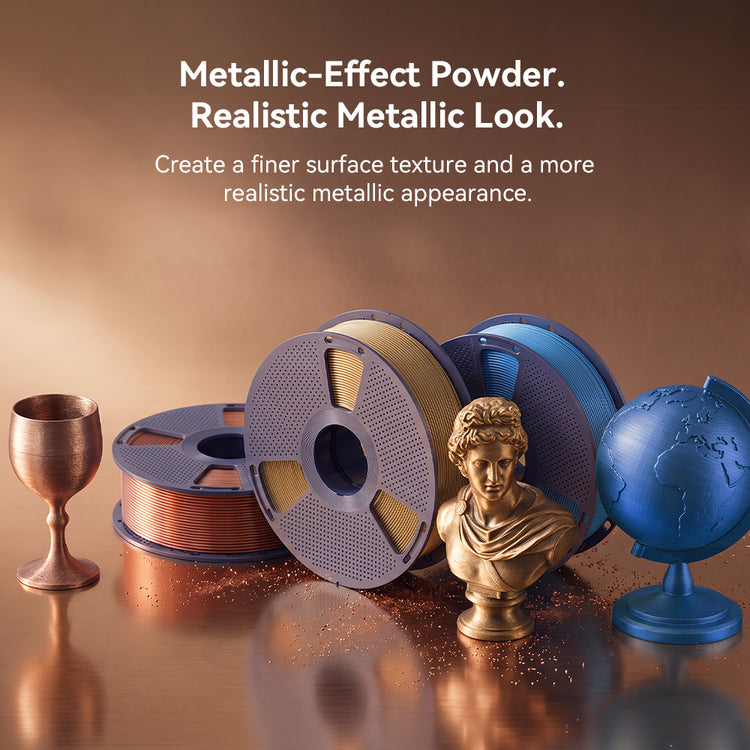 SUNLU PLA Metallic (PLA Metal ) 3D Filament 1KG, Metal-Like Texture Filament