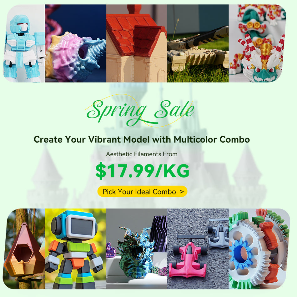 [Spring Combo Sales] SILK Filament, Rainbow Filament and PLA Series Multicolor Bundle