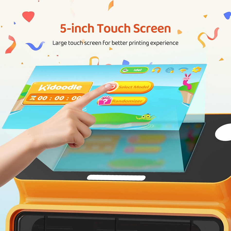 40%OFF Flash Deal | Kidoodle MiniBox A1: 3D Printer for Kids, Unleash Creativity with Kidoodle, 600mm/s High Speed, AutoLiv/Design Safe for Kids/5" Touch Screen, Wi-Fi/App Control, Easy to Install at Home/School