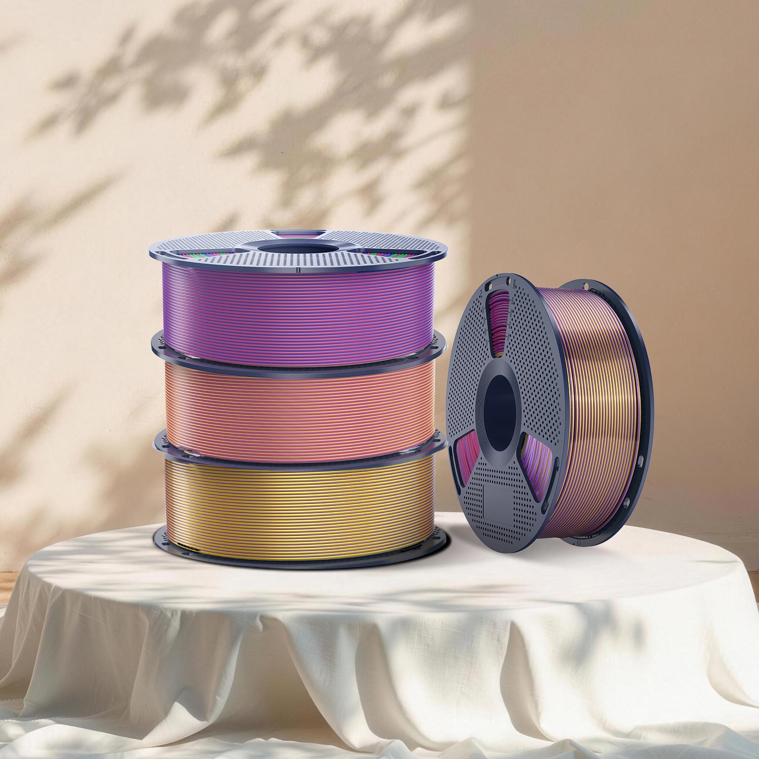 [MOQ: 3KG] Multi-Color SILK Filament(Dual-color, Tri-color and Four-color) 3D Printer Filament 1KG
