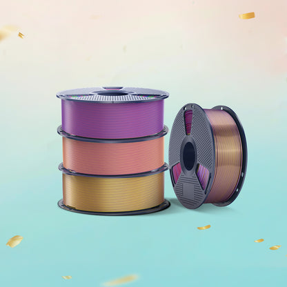 [MOQ: 3KG] Multi-Color SILK Filament(Dual-color, Tri-color and Four-color) 3D Printer Filament 1KG
