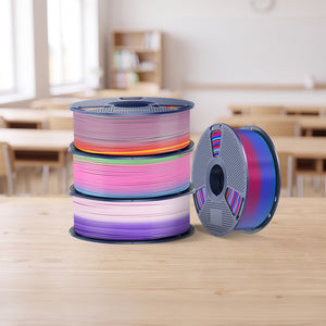 [MOQ: 3KG] PLA, SILK, PETG Rainbow Filament 3D Printer Filament 1KG