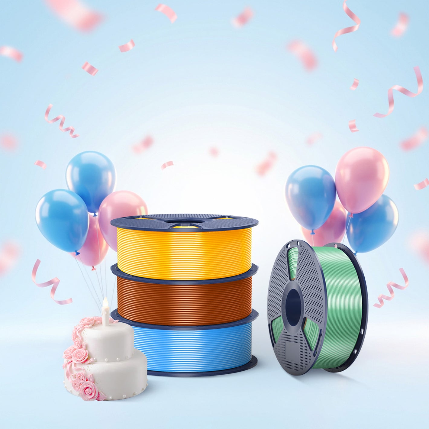 [MOQ: 6KG] SILK 3D Printer Filament 1KG