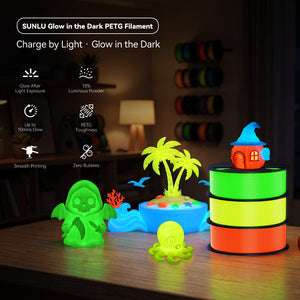 [MOQ: 3KG] PETG Glow in The Dark (Luminous) 3D Printer Filament 1KG